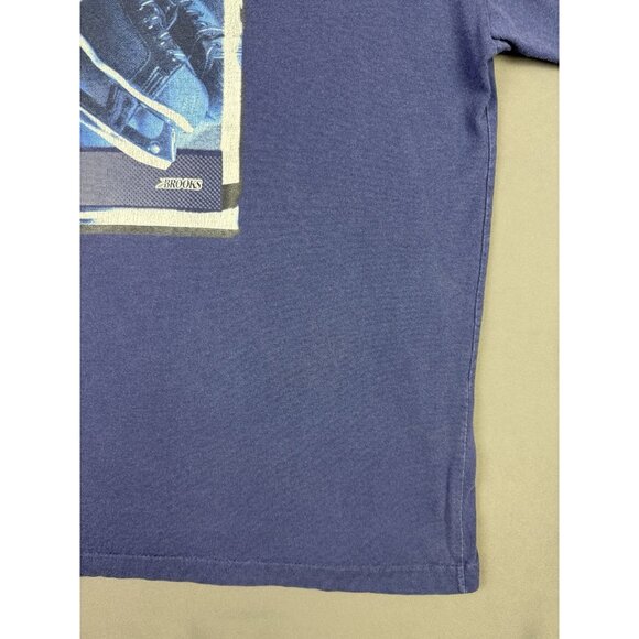 Vintage 90's Brooks Shoes Promo Sneakers Battle Gear Canada Made Large Rare Tee - Picture 8 of 16